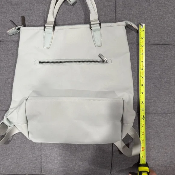 Stylish Gray Women's tote laptop traveling Backpack - Picture 8 of 10